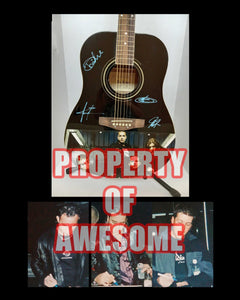 Scott Stapp, Mark Tremonti, Scott Phillips, Creed signed one of a kind guitar with proof - Awesome Artifacts 