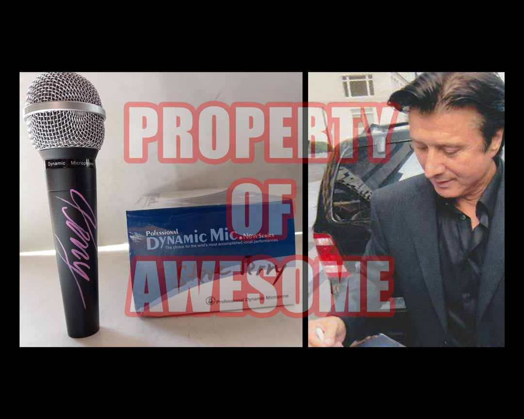 Steve Perry signed microphone with proof - Awesome Artifacts 