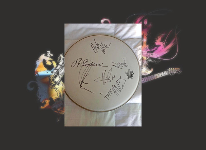 The Hives 14-inch drumhead signed with proof - Awesome Artifacts 