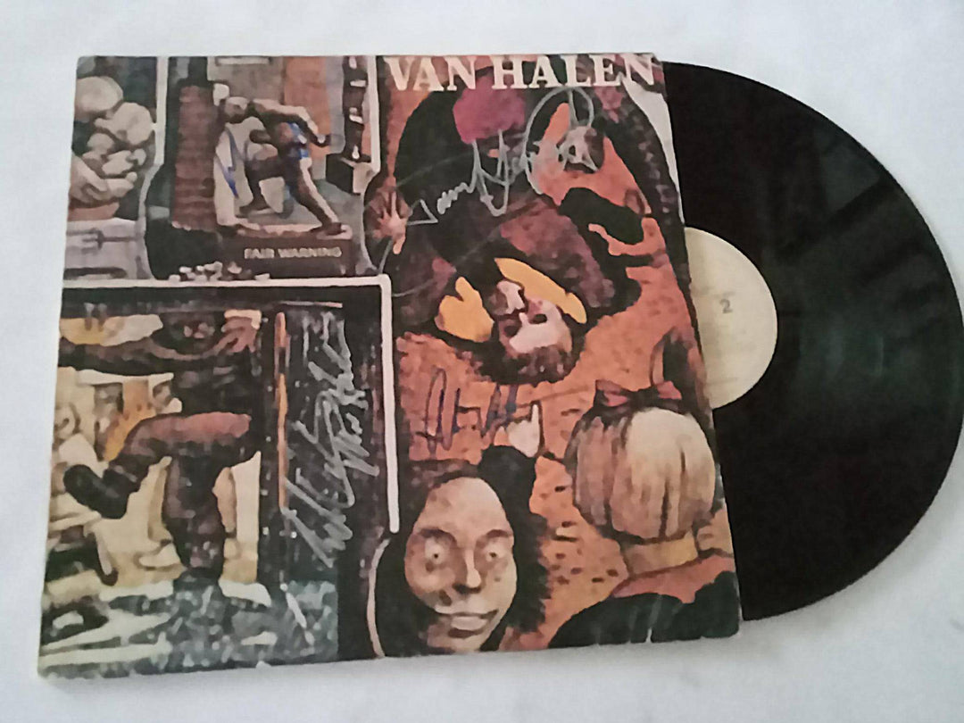 Van Halen "Fair Warning" LP Eddie Van Halen, David Lee Roth, Alex Van Halen, Michael Anthony signed with proof