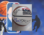 Load image into Gallery viewer, 2008 USA basketball team signed Kobe Bryant, LeBron James, Dwyane Wade, Chris Paul basketball signed with proof
