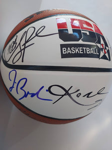 2008 USA basketball team signed Kobe Bryant, LeBron James, Dwyane Wade, Chris Paul basketball signed with proof