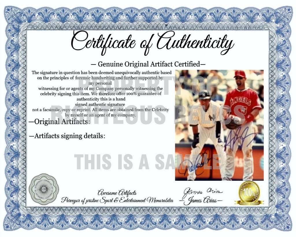 Albert Pujols and Derek Jeter 8 x 10 photo signed with proof - Awesome Artifacts 