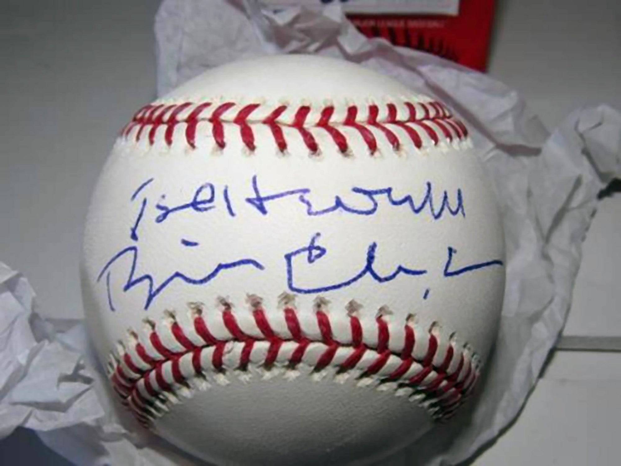 Bill Clinton signed baseball with proof - Awesome Artifacts 