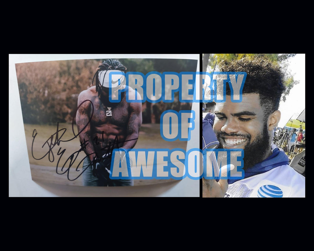 Ezekiel Elliott Dallas Cowboys 5 x 7 photo signed with proof - Awesome Artifacts 