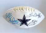 Load image into Gallery viewer, Ezekiel Elliott, Tony Dorsett, Herschel Walker and Emmitt Smith Dallas Cowboys football signed with proof - Awesome Artifacts 
