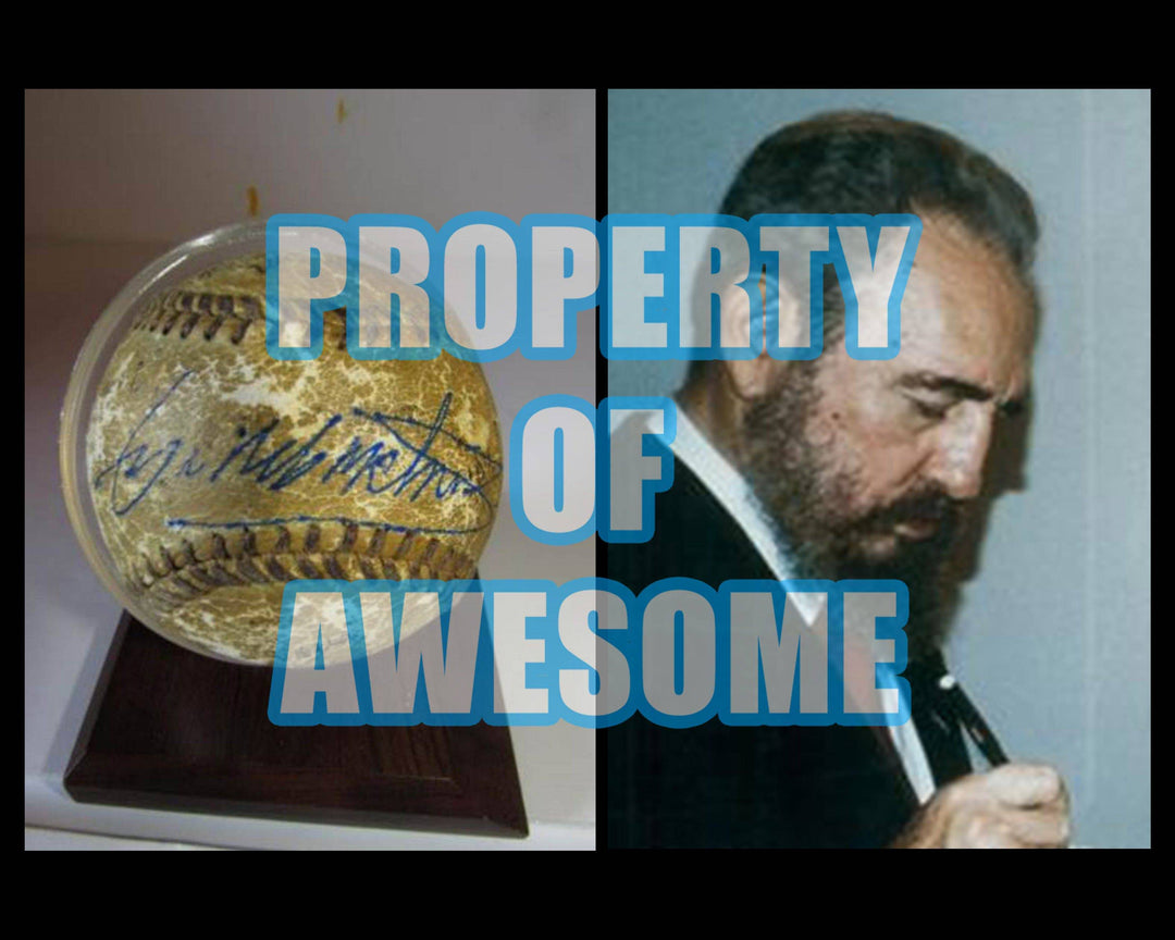 Fidel Castro signed baseball with proof - Awesome Artifacts 