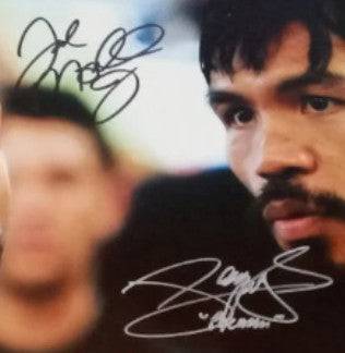 Floyd Money Mayweather and Manny Pacquiao 16 x 20 photo signed with proof - Awesome Artifacts 