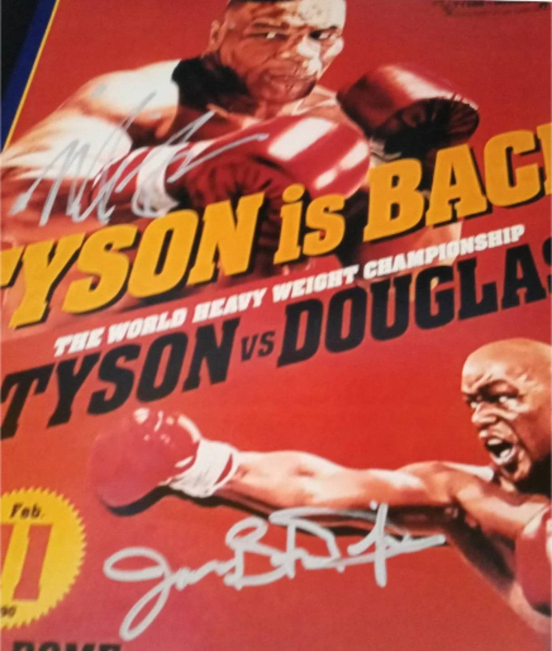 James Buster Douglas and Mike Tyson 16 x 20 photo signed with proof - Awesome Artifacts 