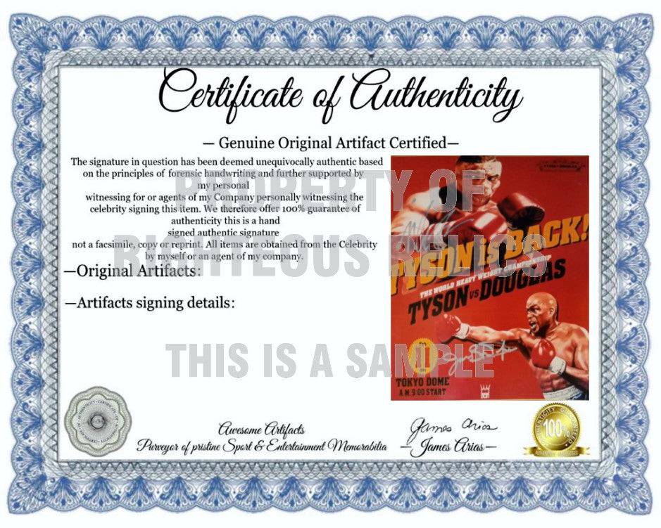 James Buster Douglas and Mike Tyson 16 x 20 photo signed with proof - Awesome Artifacts 