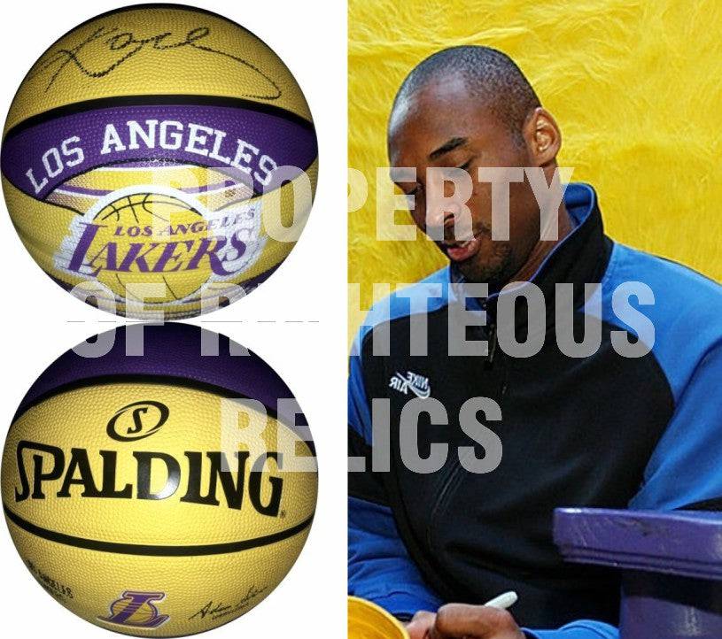 Kobe Bryan Los Angeles Lakers full size basketball signed with proof - Awesome Artifacts 