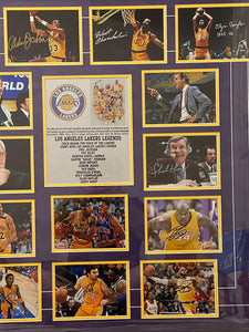 Los Angeles Lakers Magic Johnson, Kobe Bryant, Chick Hearn, Le Bron James, signed with proof - Awesome Artifacts 