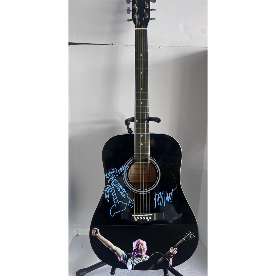 Jimmy Buffett One of A kind acoustic guitar signed with proof