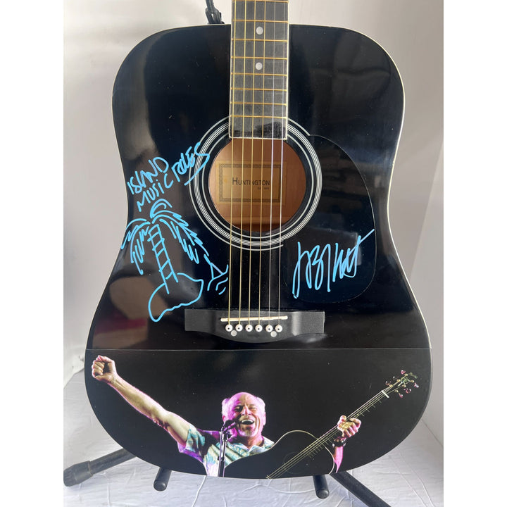 Jimmy Buffett One of A kind acoustic guitar signed with proof