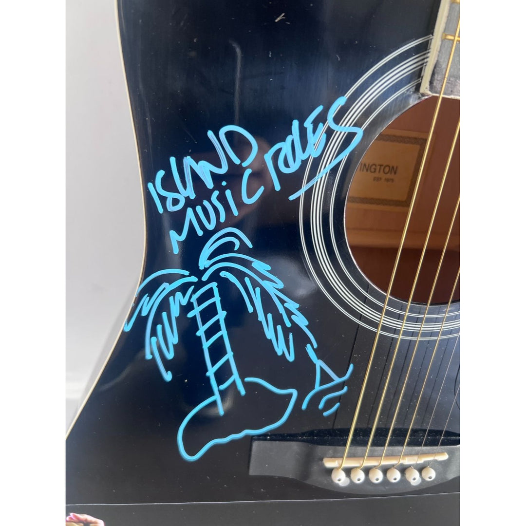 Jimmy Buffett One of A kind acoustic guitar signed with proof