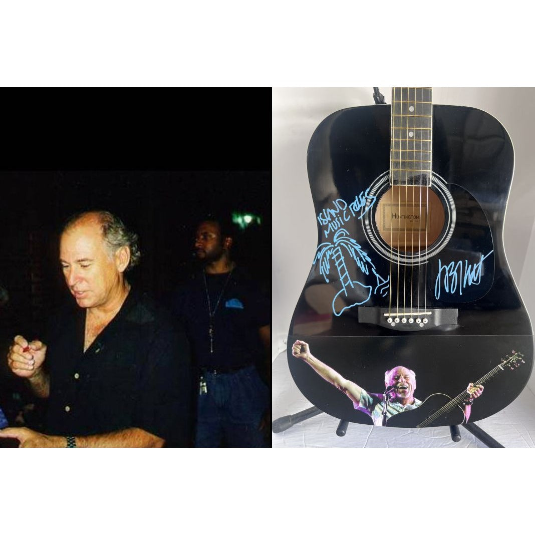 Jimmy Buffett One of A kind acoustic guitar signed with proof