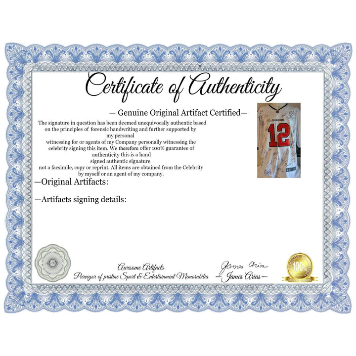 Tom Brady Tampa Bay Buccaneer's 2020 sb champs 2021 team signed game model jersey signed with proof