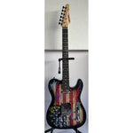 Load image into Gallery viewer, Bruce Springsteen Clarence Clemens and the E Street Band USA American flag electric  guitar signed with proof
