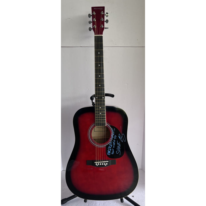 Chris Stapleton signed and inscribed "Broken Halos that used to shine" One of a Kind full size acoustic guitar signed with proof