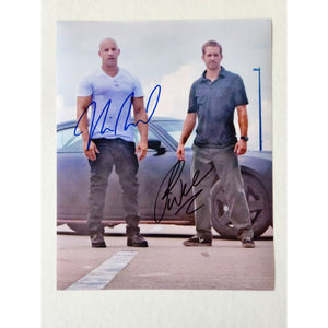 Vin Diesel Paul Walker Fast and Furious 8x10 photo signed with proof