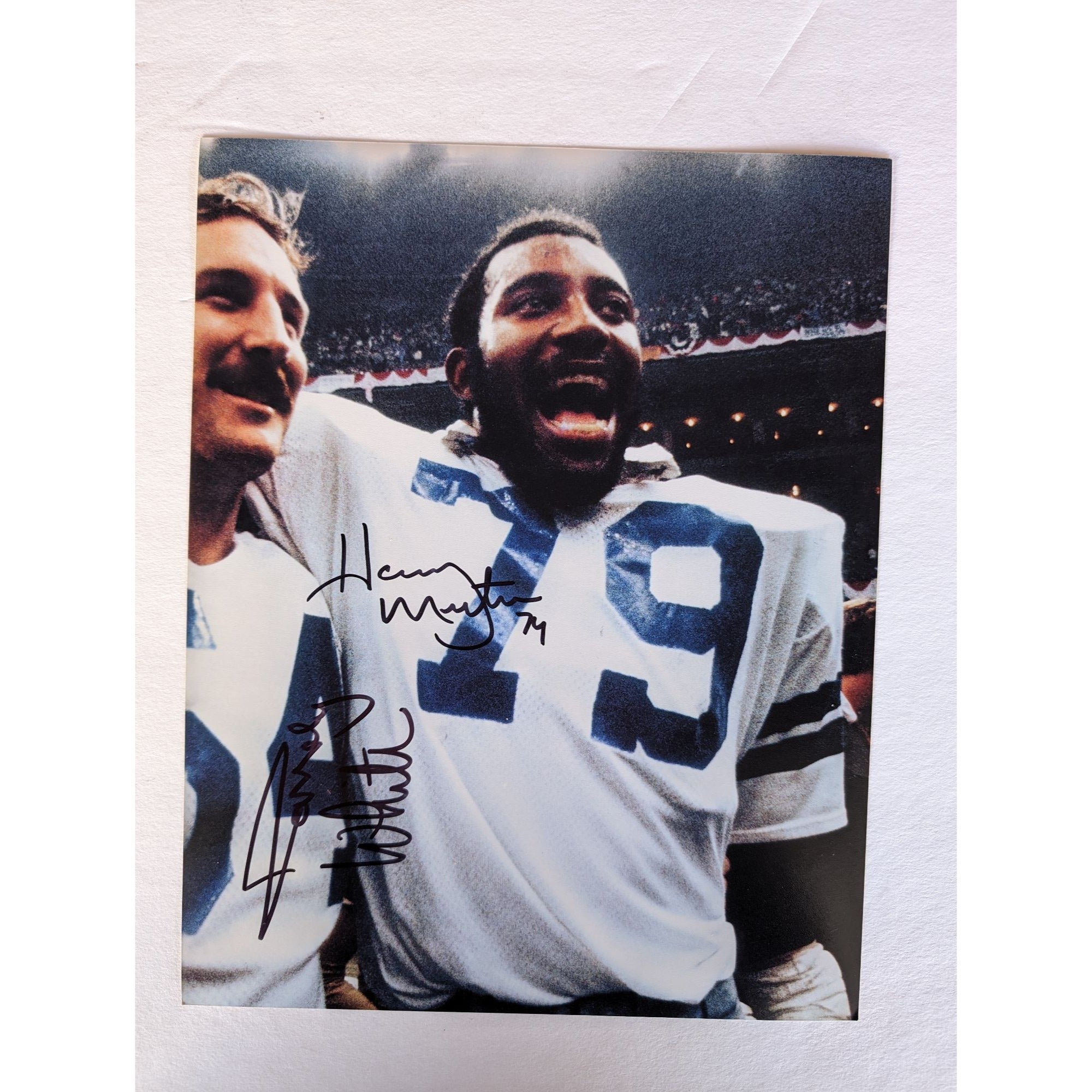 Harvey Martin Randy White Dallas Cowboys Super Bowl co MVPs 8x10 photo signed