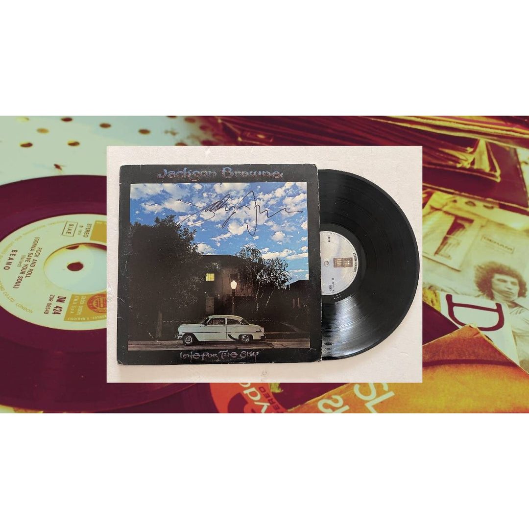 Jackson Browne Late for the Sky original LP signed with proof