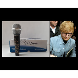 Ed Sheeran microphone signed with proof