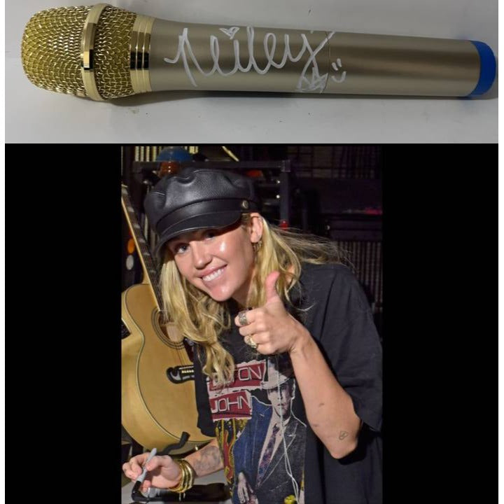 Miley Cyrus One of a Kind microphone signed with proof