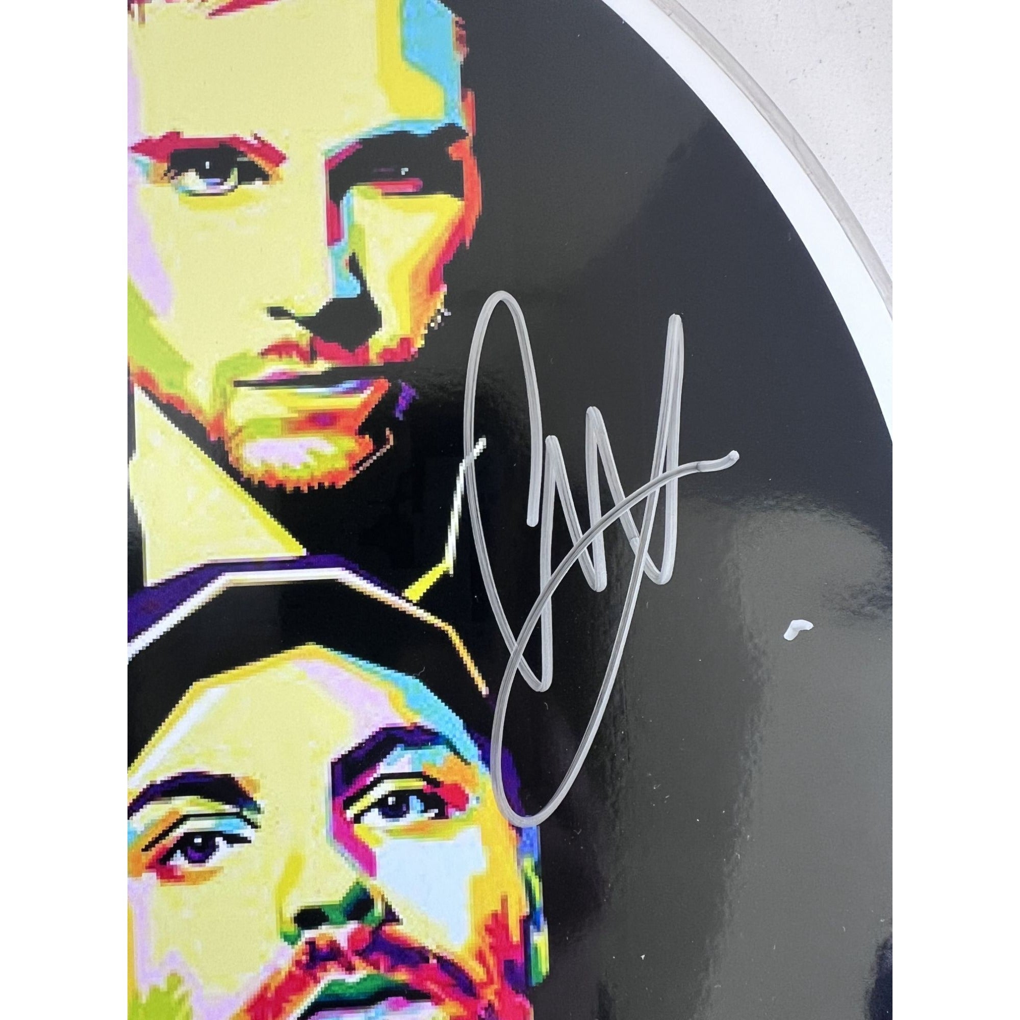 Chris Martin and Coldplay 14in drumhead signed with proof