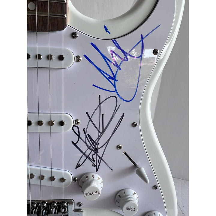 David Gahan Martin Gore Depeche Mode full size electric guitar signed with proof