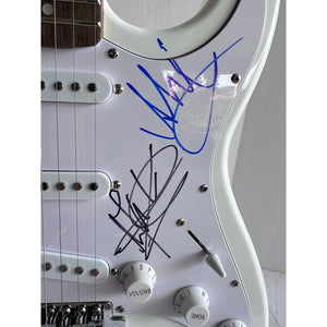 David Gahan Martin Gore Depeche Mode full size electric guitar signed with proof