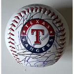 Load image into Gallery viewer, Texas Rangers Rawlings Baseball Corey Seager, Adolis Garcia, Nathaniel Lowe, Josh Jung, Marcus Semien, Natah Evoldi signed with proof

