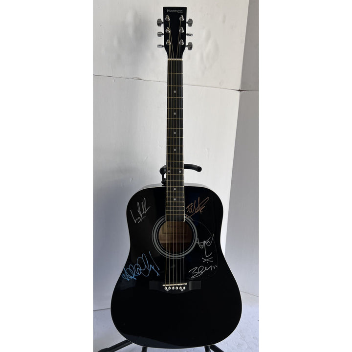 U2 Bono the edge Larry Mullen Adam Clayton Huntington full size acoustic guitar signed with proof