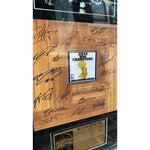 Load image into Gallery viewer, San Antonio Spurs Kawhi Leonard Tim Duncan Tony Parker Manu Ginobili 2014 NBA champions parque hardwood floorboard framed 32x18

