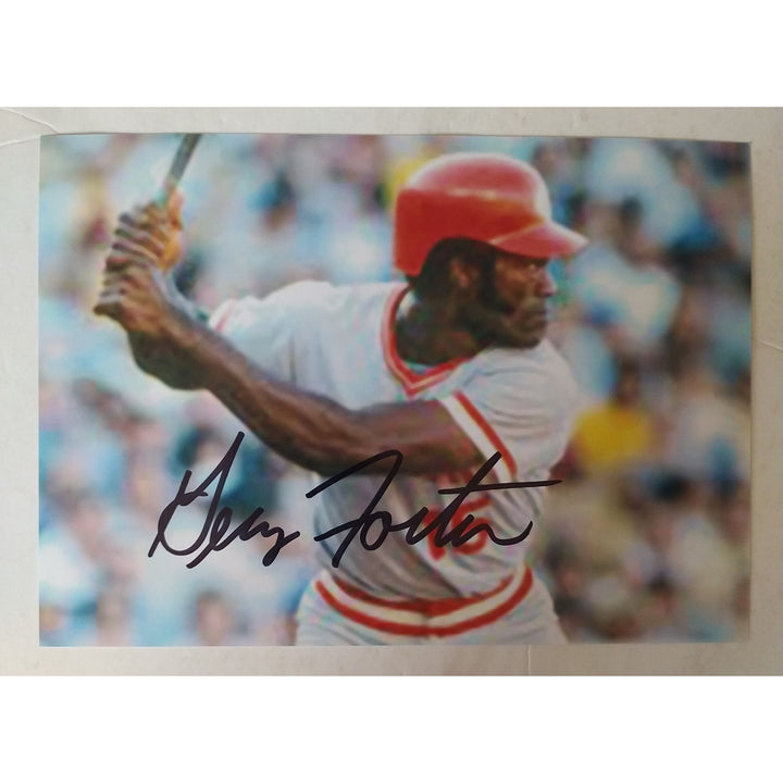 George Foster, Cincinnati, Reds, "The Big Red Machine", MLB, 5x7, photo, signed, with proof