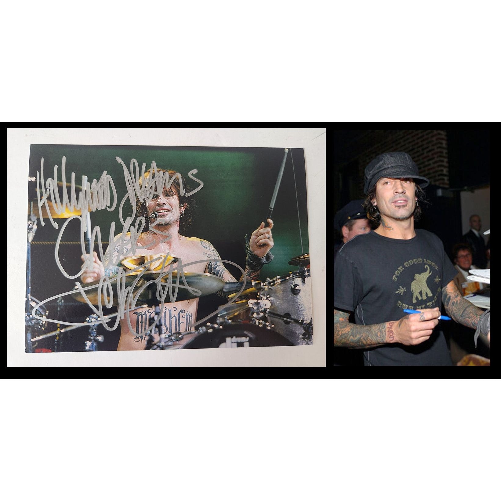 Tommy Lee Motley Crue legendary drummer 5x7 photo signed with proof