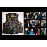 Load image into Gallery viewer, Metallica Pantera Judas Priest Black Sabbath Iron Maiden Heavy Metal legendsleather vest (L) signed with proof
