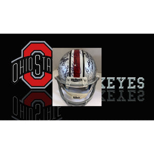 Ohio State Buckeyes national champions team signed helmet Ezekiel Elliott Nick Bosa 35 Plus signatures Riddell replica full size helmet