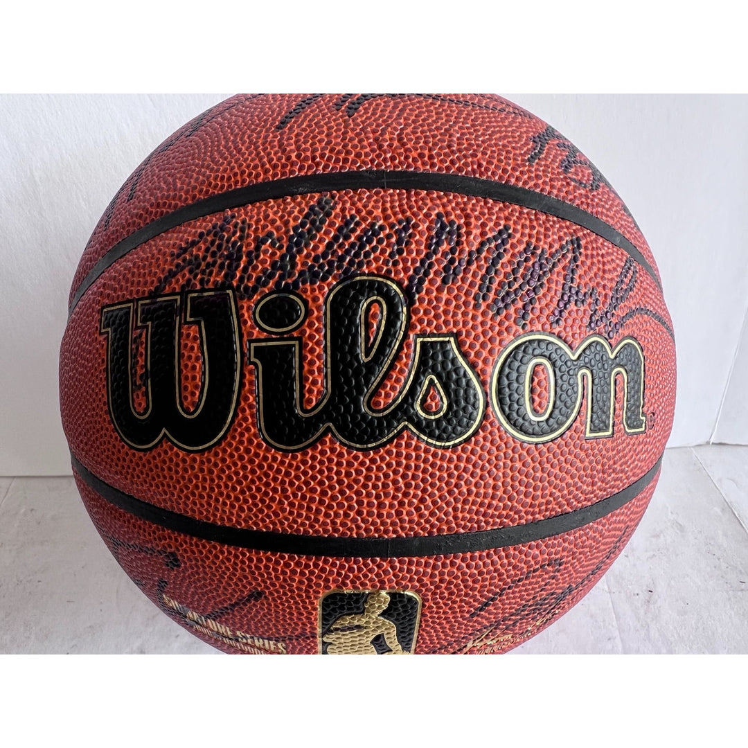 Minnesota Timberwolves 2023-24 Rudy Gobert, Mike Conley , Jaylen Clark, Anthony Edwards, NBA full size basketball signed by complete team