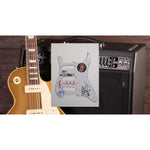 Load image into Gallery viewer, Mick Jagger Keith Richards Ronnie Wood Charlie Watts Fender Stratocaster Electric guitar pickguard signed with proof
