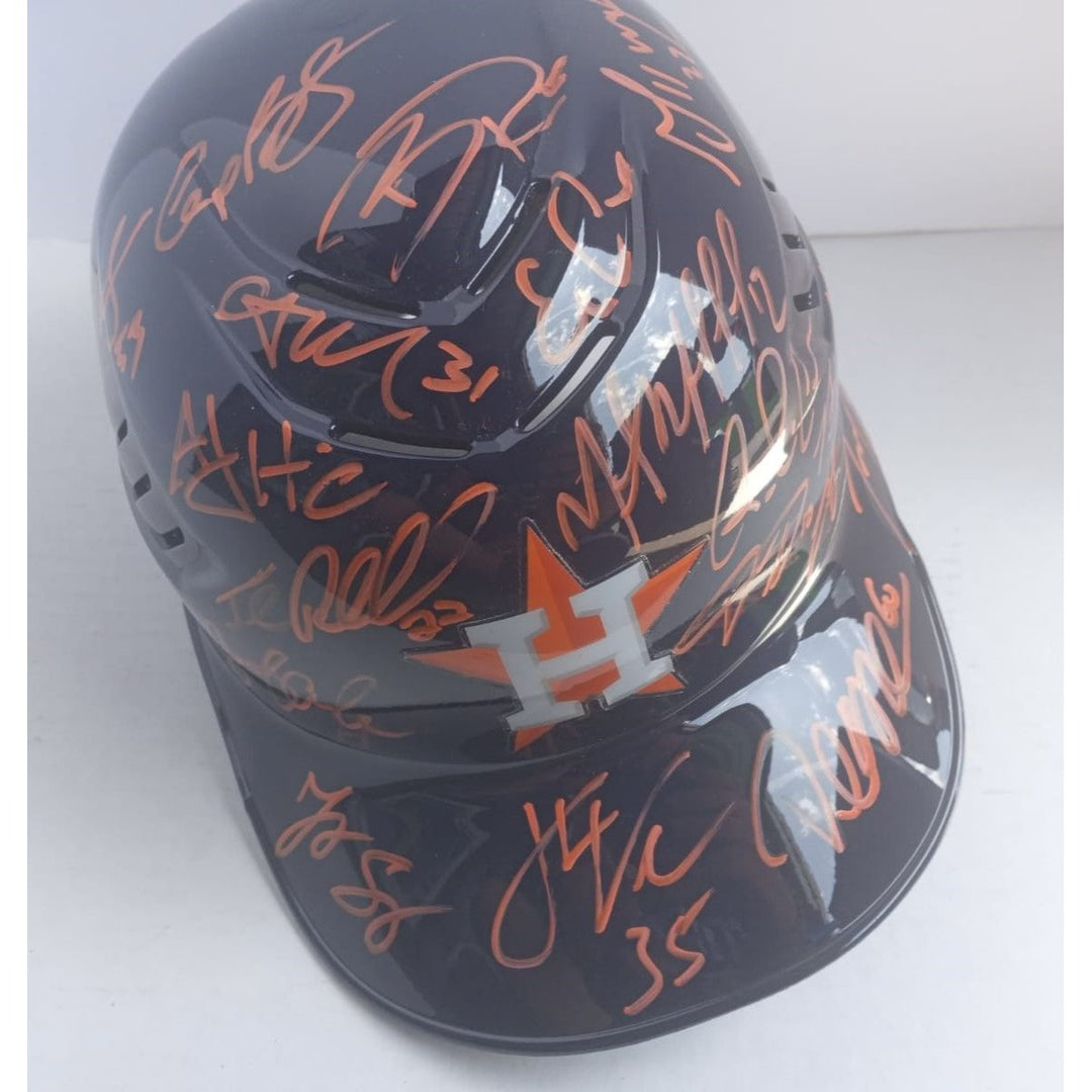 Houston Astros Jose Altuve Justin Verlander George Springer 2016 World Series champions team signed batting helmet