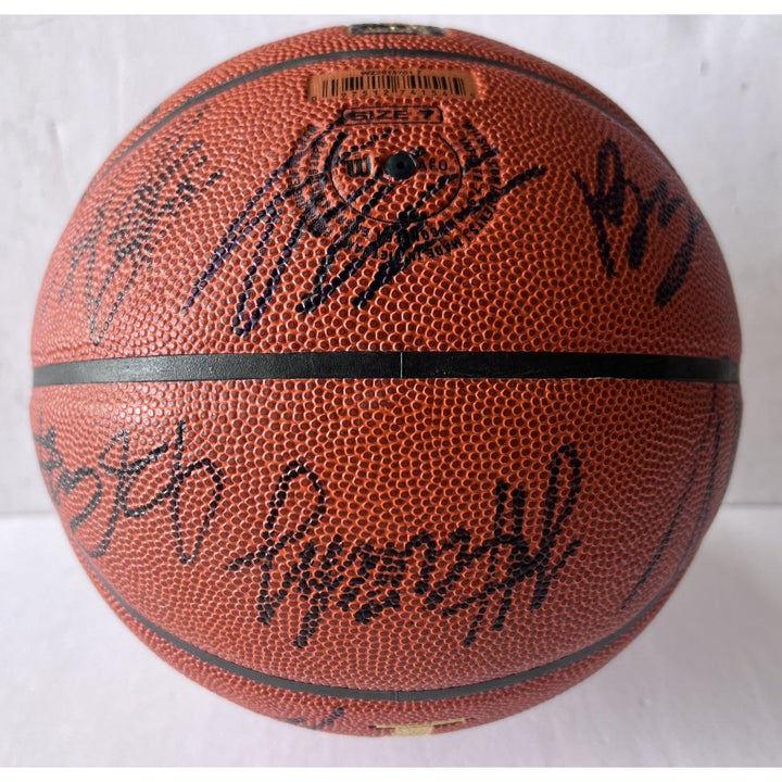 Dallas Mavericks Lua Doncic Kyrie Irving 2023- 2024 team signed basketball with proof