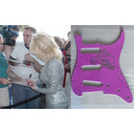 Load image into Gallery viewer, Dolly Parton and Kenny Rogers Fender Stratocaster electric guitar pickguard signed with proof
