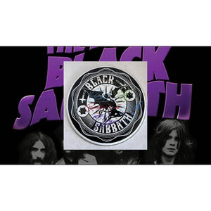 Black Sabbath Ozzy Osbourne, Tony Iommi, Bill Ward, Geezer Butler one-of-a-kind drumhead signed with proof