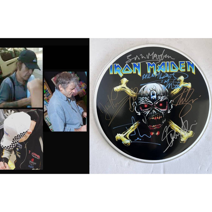 Iron Maiden one-of-a-kind drumhead signed with proof