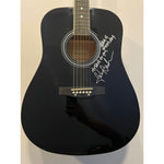 Load image into Gallery viewer, Johnny Cash full size black acoustic guitar signed with proof
