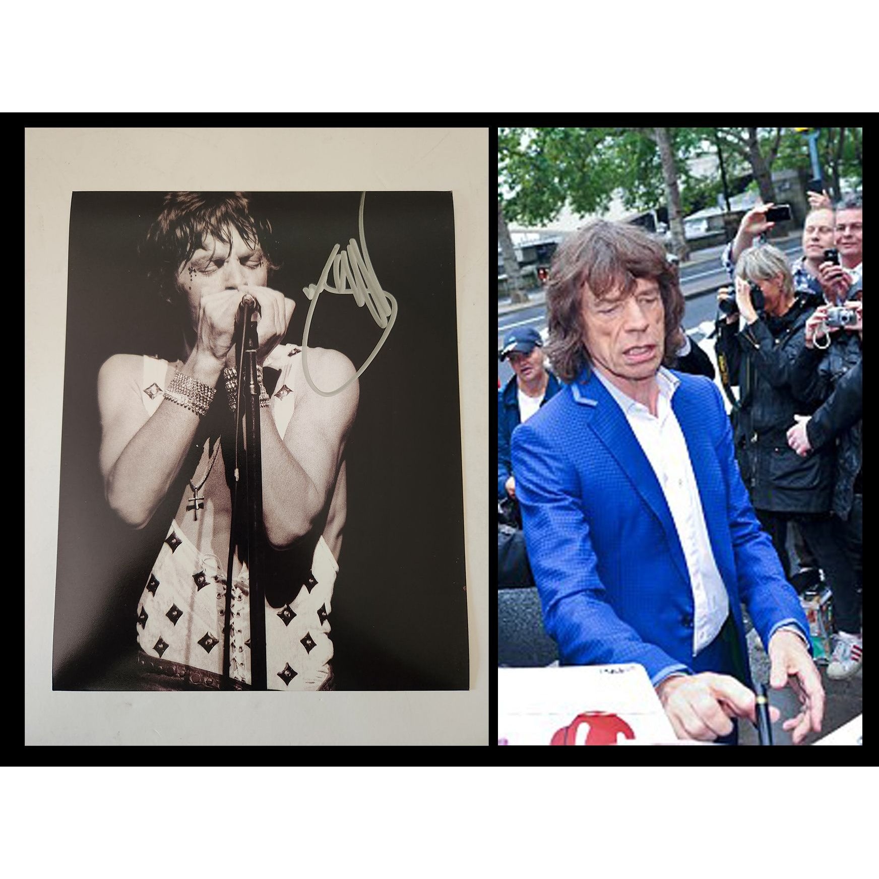 Mick Jagger lead singer of The Rolling Stones 8x10 photo signed with proof