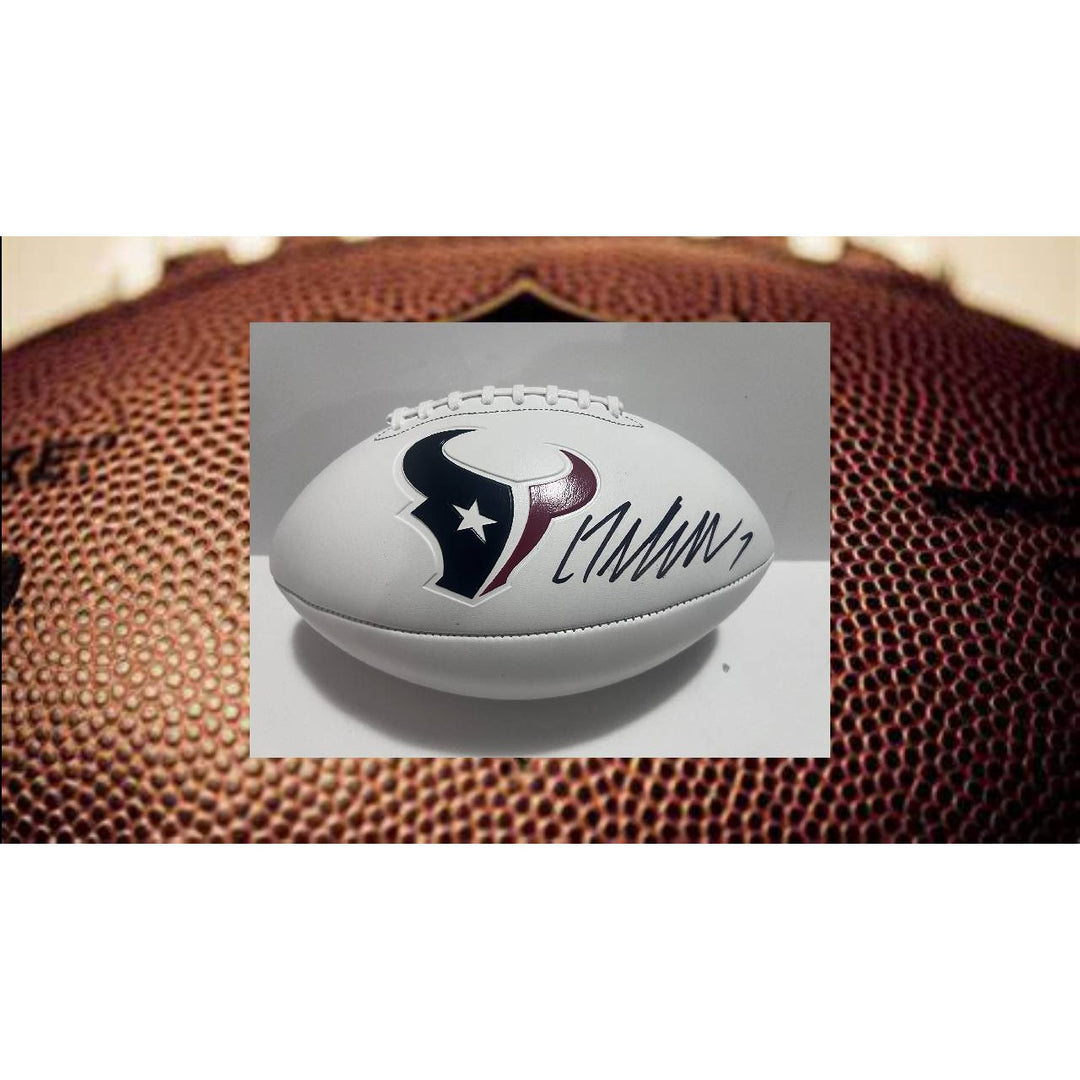 CJ Stroud Houston Texans full size football signed with proof