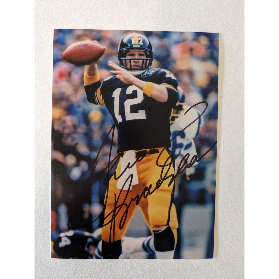 Terry Bradshaw Pittsburgh Steelers 5x7 photograph signed with proof