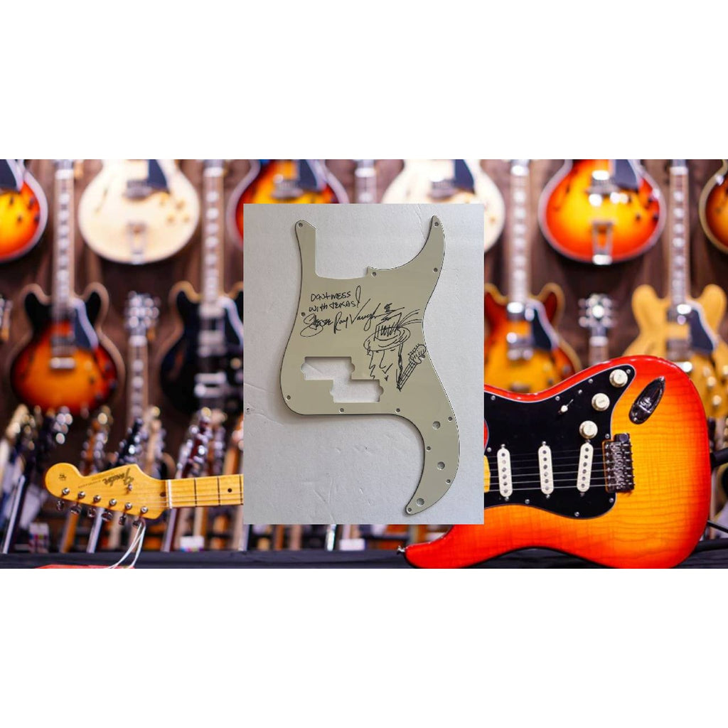 Stevie Ray Vaughan vintage pickguard signed with proof